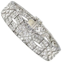 Art Deco Diamond Plaque Bracelet 9