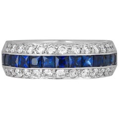 Sapphire, Diamond and Gold Ring