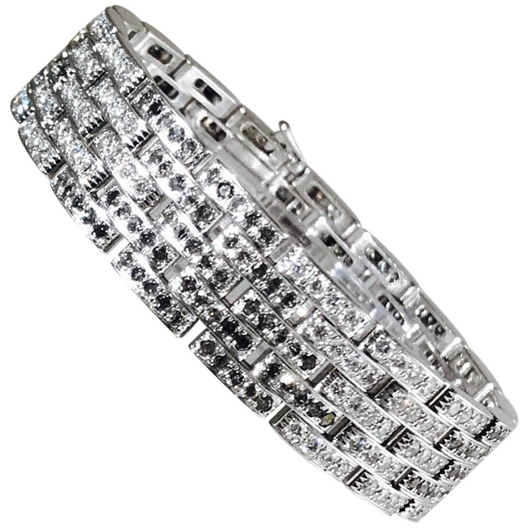 Cartier Black and White Diamond Maillon Panthere Bracelet