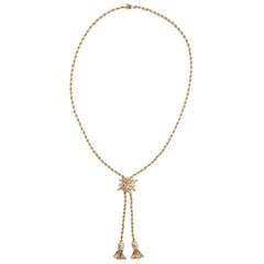 14 Karat Rope Chain with Two Tassels 14 Karat Rope Chain with Two Tassels