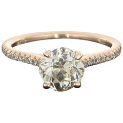 Martin Flyer Cushion Diamond GIA Certified Rose Gold Engagement Ring