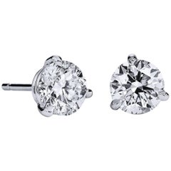H & H 2.02 Carat Diamond Stud Earrings 8