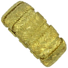 Deep Relief Organic Textured Gold Bracelet