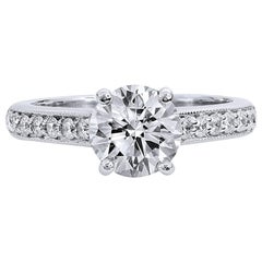H & H 1.60 Carat Diamond Engagement Ring