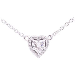 Alluring Fancy Cut Diamond Heart Pendant