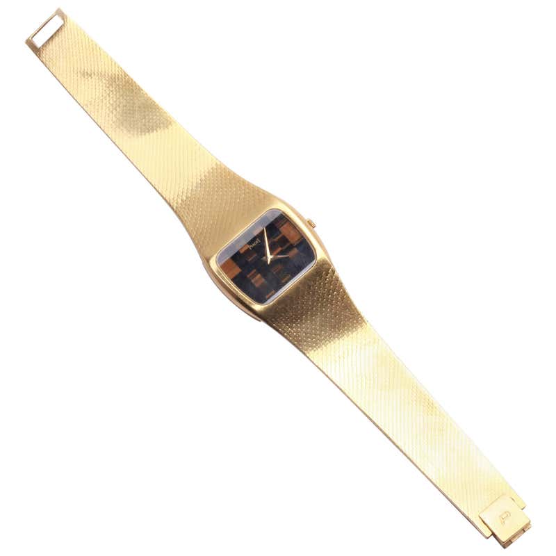 Piaget Yellow Gold Tiger's Eye Wristwatch, circa 1975 at 1stDibs