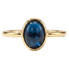 Aurelia 2.88ct Blue Sapphire Ring in 18K Yellow Gold by Tresor