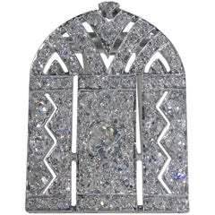 Antique Art Deco Diamond and Platinum Clip