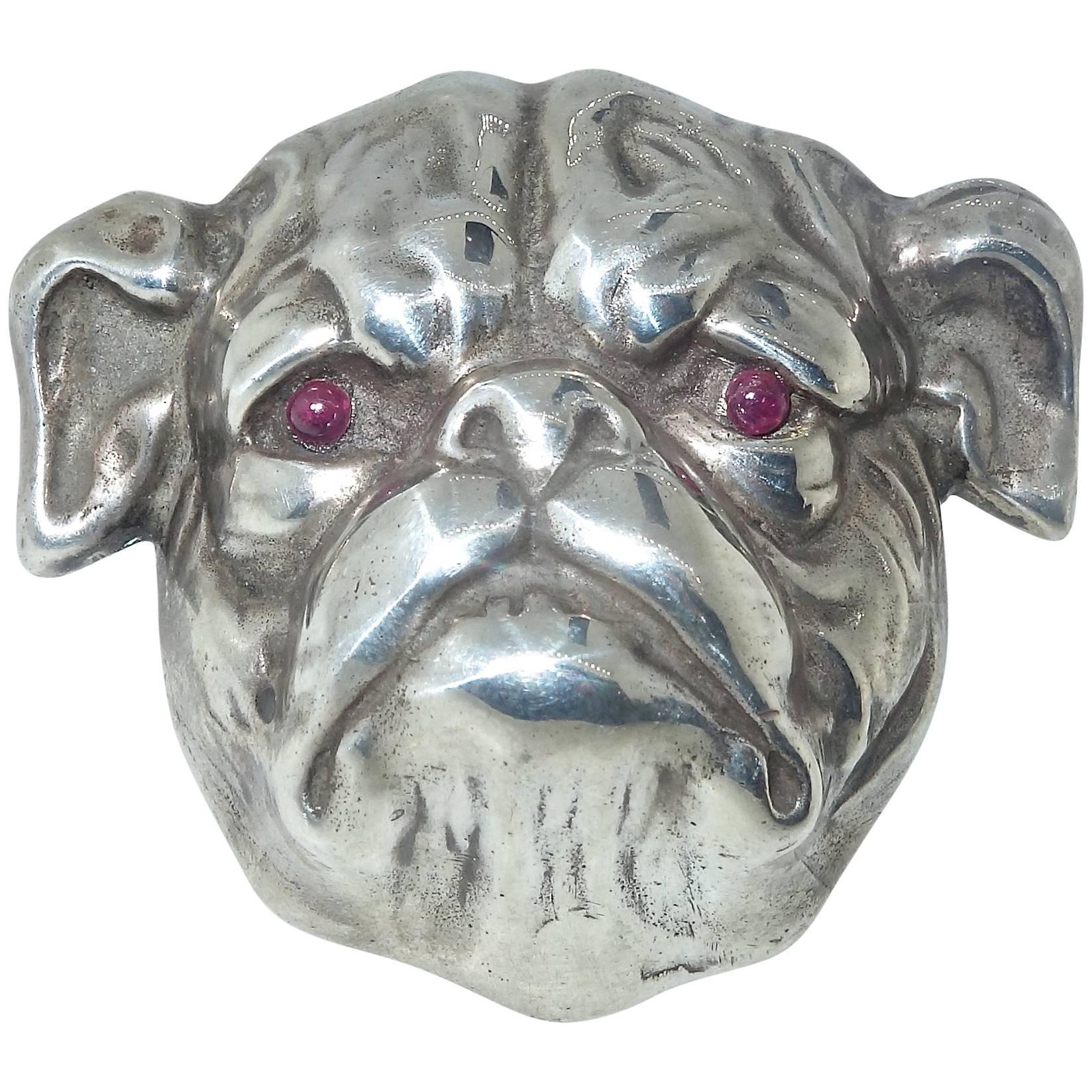 Vintage Sterling Silver Bulldog