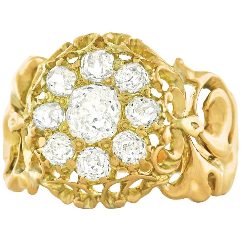 antique 1 40 carat diamond candle light ring at 1stdibs antique 1 40 carat diamond candle light ring at 1stdibs
