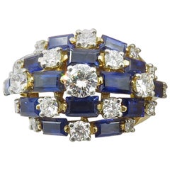 Oscar Heyman Sapphire Diamond Gold Ring