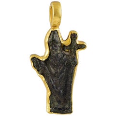13th Century Iron and Gold Pendant