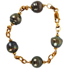 Tahitian Pearl Gold Bracelet