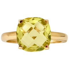 Lemon Quartz and Pink Gold Ring 4
