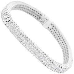 Three-Row Diamond Tennis Bracelet