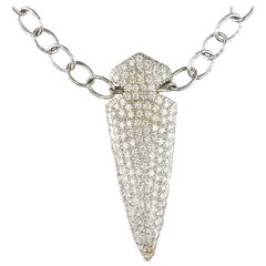 Vintage Large Diamond Arrowhead Necklace by Loree Rodkin