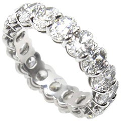 Oval Diamond Platinum Eternity Band