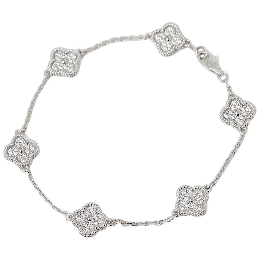 Van Cleef & Arpels Diamond Sweet Alhambra Bracelet