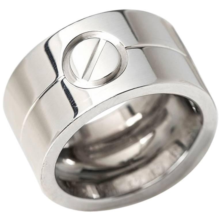 Cartier White Gold High Love Ring at 