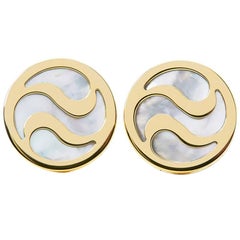 Bulgari Mother-of-Pearl Gold Cufflinks 9