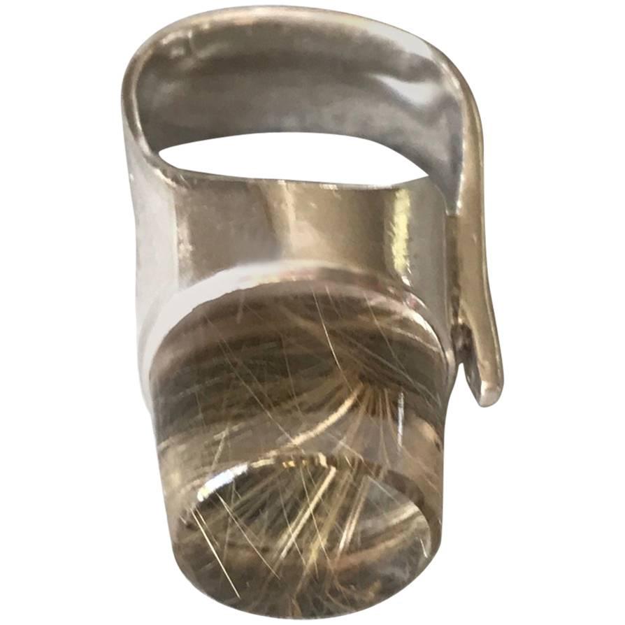 Vivianna Torun "Biot" Period Sterling Silver Modernist Ring (Size 4.5) For Sale