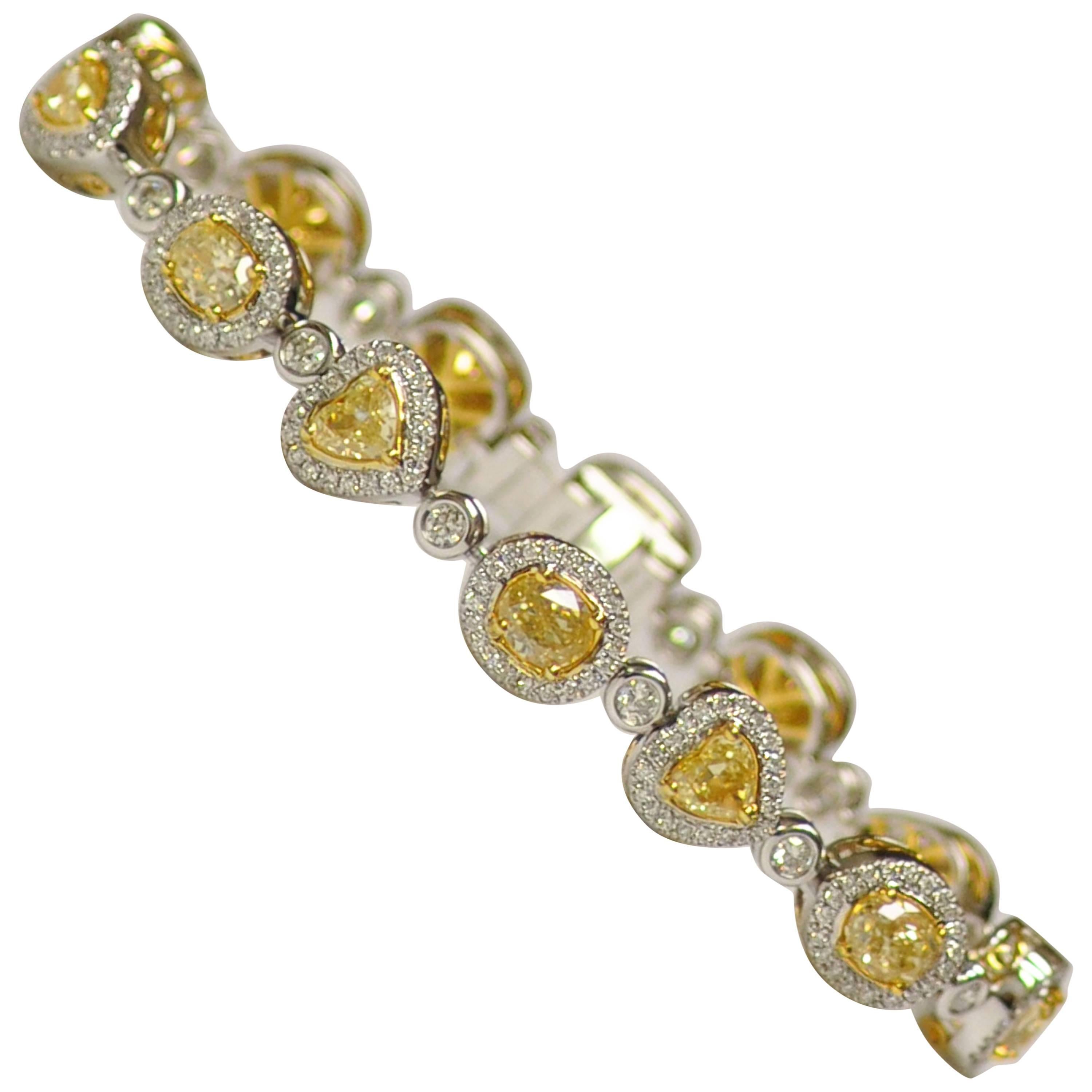 Yael Jewelry Yellow Diamond Bracelet For Sale