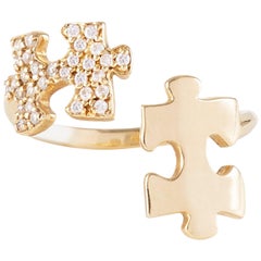 Paige Novick You're My Double Missing Piece Engagement  Ring with Diamond