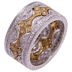 Platinum and Gold Diamond Band