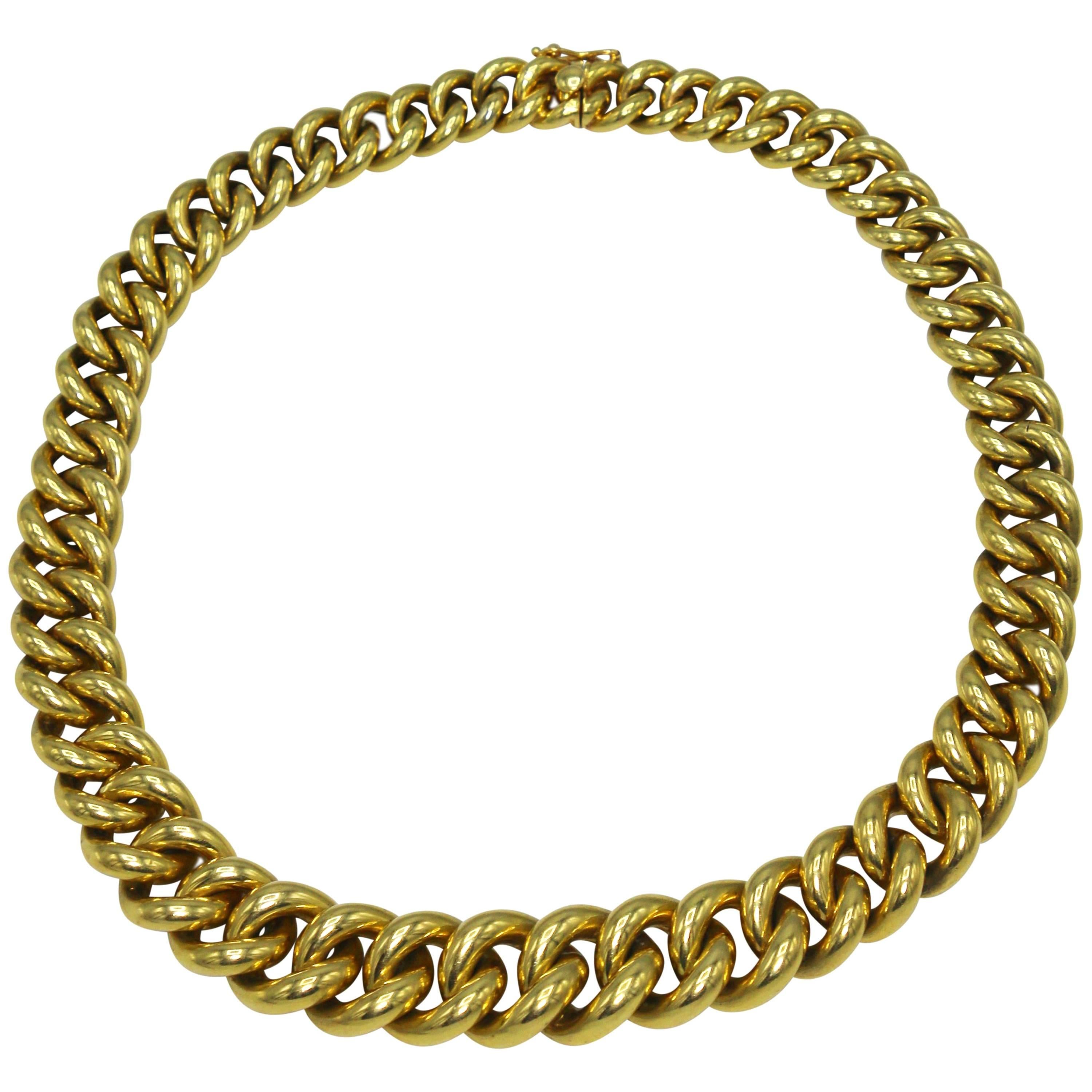 French Cartier Gold Link Necklace