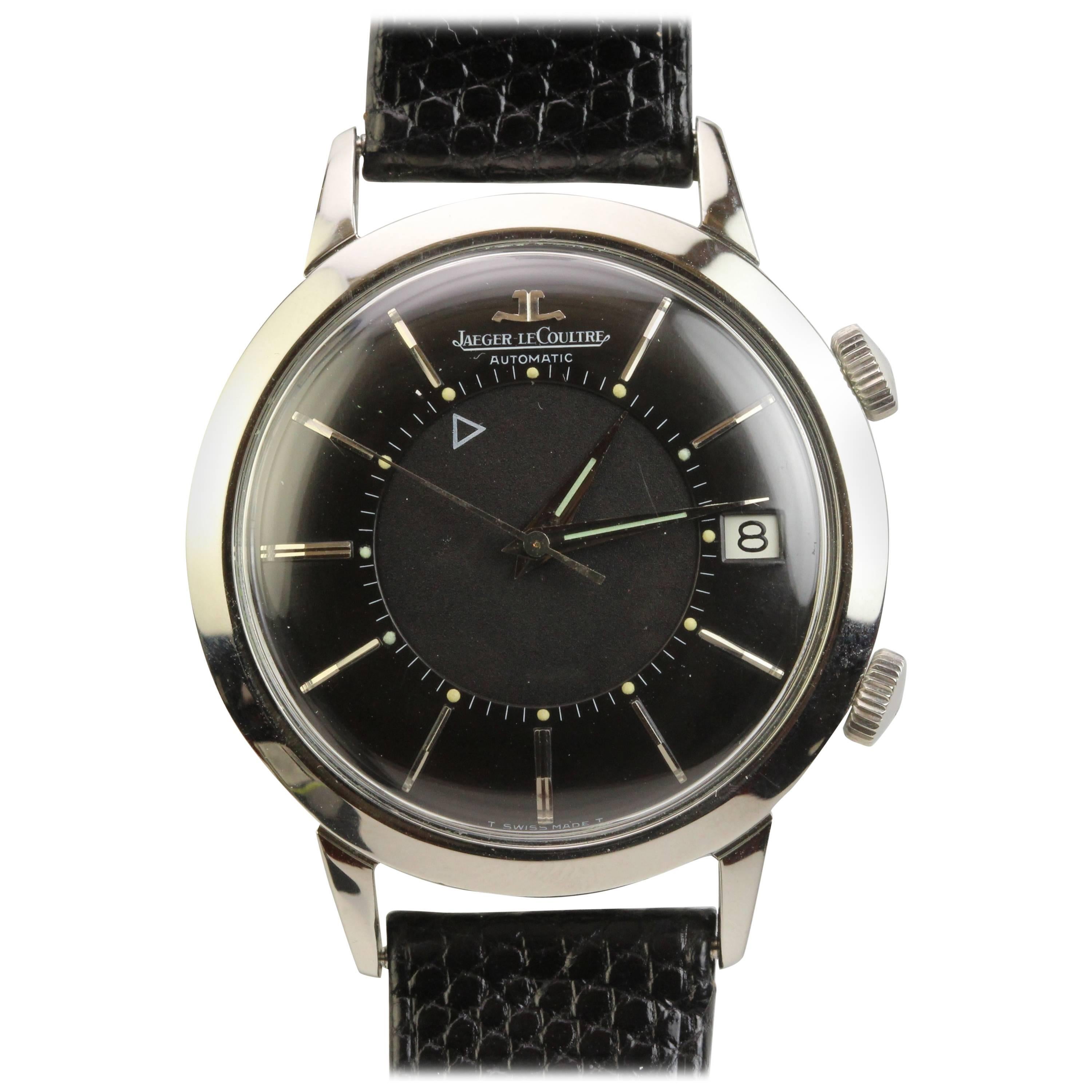 Jaeger LeCoultre Stainless Steel Memovox Wristwatch