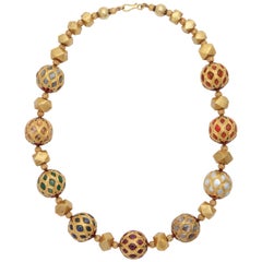 Multi Gem Nine Planet Necklace