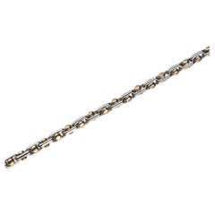 18 Karat Yellow Gold and Platinum Link Bracelet 1