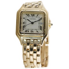 Vintage Cartier Yellow Gold Panthere quartz wristwatch