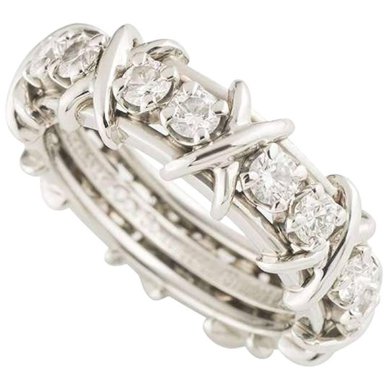 Tiffany and Co. Schlumberger Diamond Ring 1.14 Carat at 1stDibs