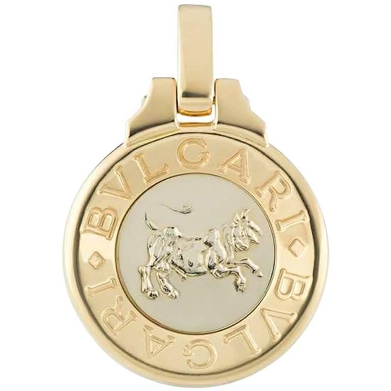Bulgari Taurus Zodiac Gold Pendant
