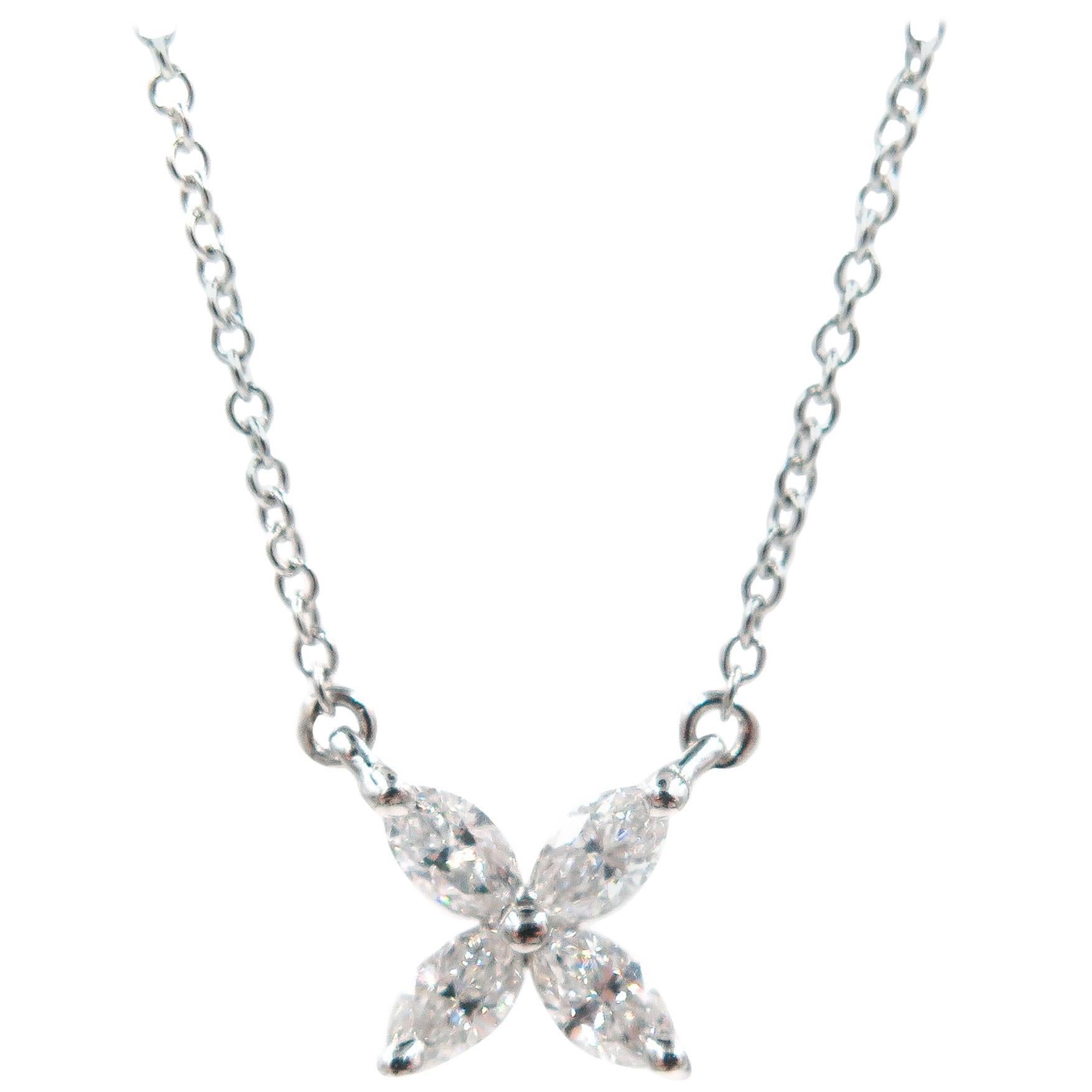 Platinum Tiffany & Co. Victoria Diamond Pendant