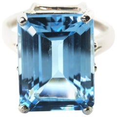 Brilliant Blue Topaz Ring