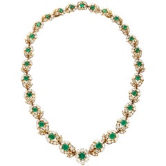 Van Cleef & Arpels Diamond Emerald Necklace Converts to Bracelets