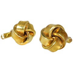 Large Love-Knot Gold Cufflinks