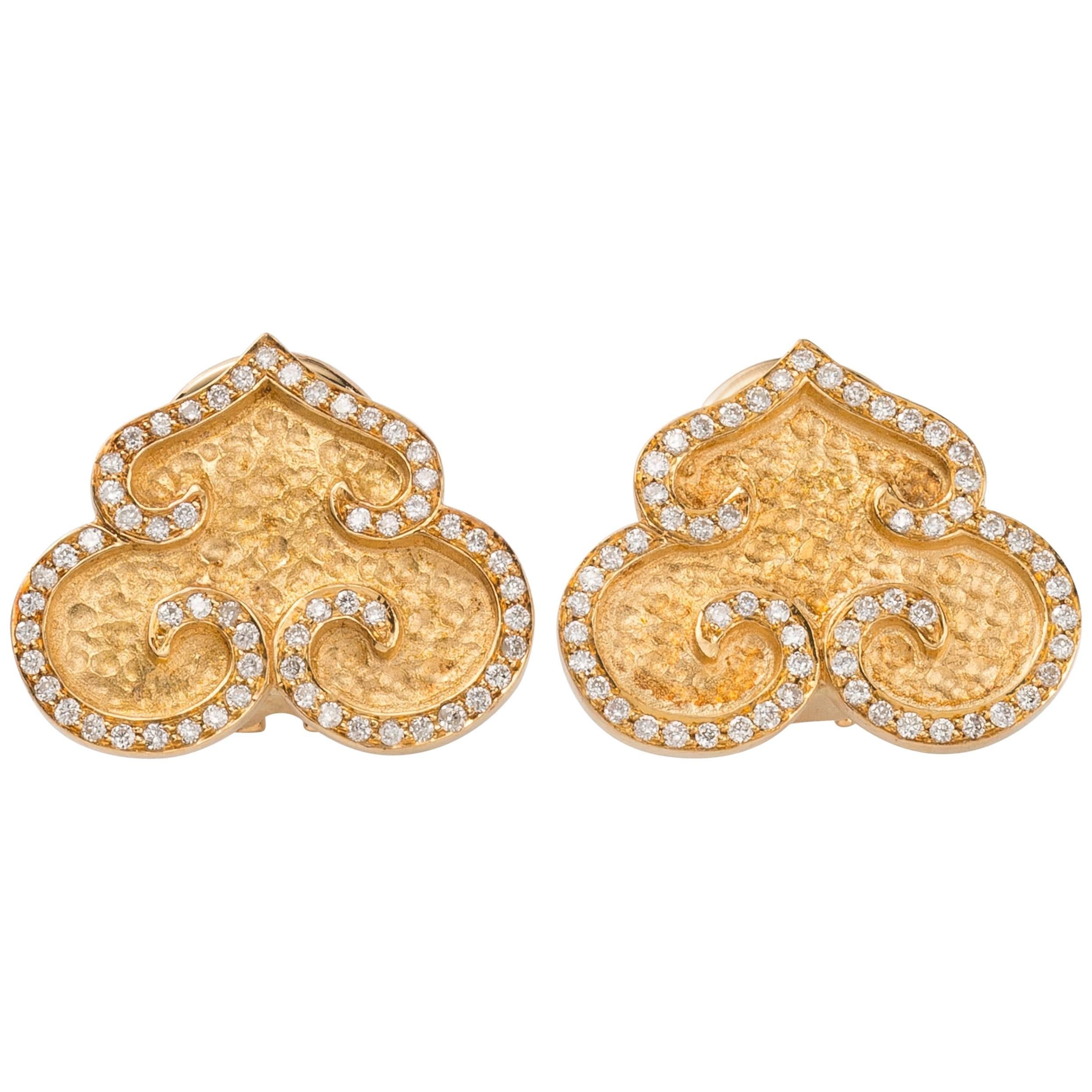 Diamonds Gold Earrings