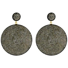 Diamond Pave Disc Earring