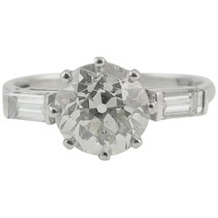 Old European Cut Diamond Solitaire Ring, 1.52 Carat 7