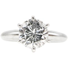 1.01 Carat GIA Report Internally Flawless Diamond Platinum Engagement Ring 7