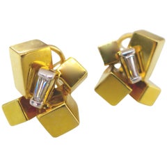 Alfred Karram Modernist Earrings, 1970s