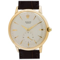 Rolex Yellow Gold Veri Slim Manual Wind Dress Model Wristwatch, circa 1950s