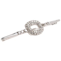 Art Deco 1920s Brooch, 18 Carat White Gold, 2 Carat of Diamonds
