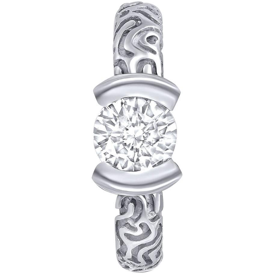 1 Carat Alex Soldier Diamond Valentine Platinum Engagement Ring One of a Kind
