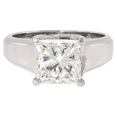 2.08 i/VS2 Princess Cut Diamond Platinum Engagement Ring, GIA Certified