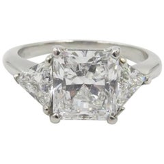 GIA Report 2.04 carat radiant cut diamond engagement ring 12