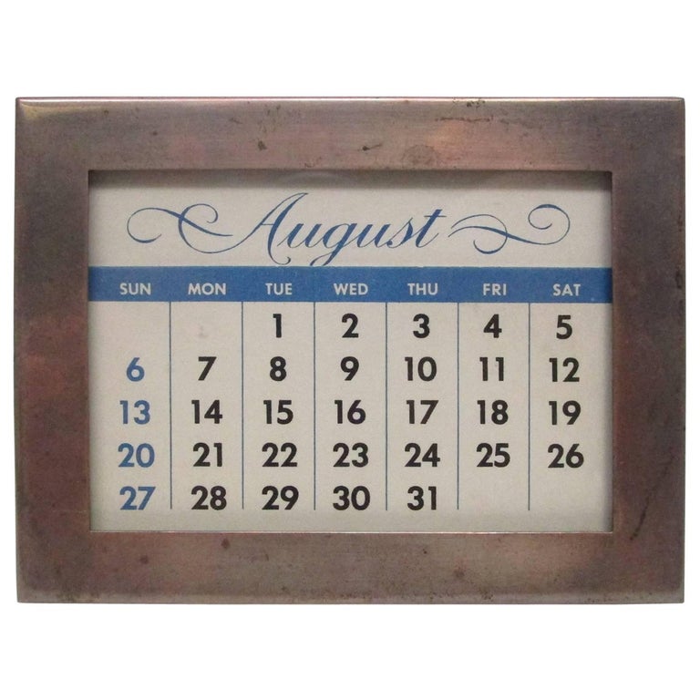 Co Sterling Silver Perpetual Desk Calendar
